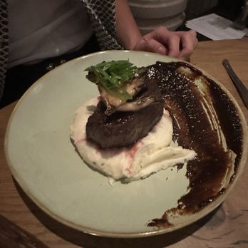 Hearth and Hill - Chef Cut (some form of Wagyu with mash potatoes and a black pepper sauce) - New American Near Me - Salt Lake City, Utah Hearth and Hill - Chef Cut (some form of Wagyu with mash potatoes and a black pepper sauce) - New American Near Me - Salt Lake City, Utah