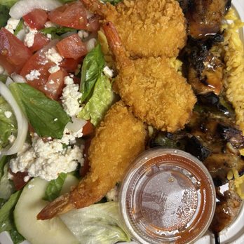 Canada Steak Burger - Chicken Kabob plate with shrimp - Burgers Near Me - San Diego, California Canada Steak Burger - Chicken Kabob plate with shrimp - Burgers Near Me - San Diego, California