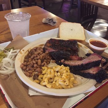Stiles Switch BBQ & Brew - 2 meat plate . Brisket and ribs. - Barbeque Near Me - Austin, Texas