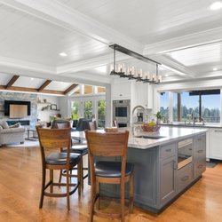 Radcon Builders - Beautiful Keyline Flush Inset cabinets go perfectly with the mountain view