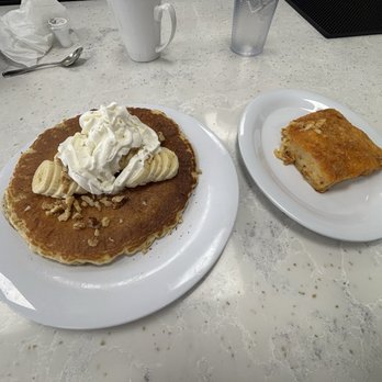 Juno Beach Cafe - Banana pancakes and hash brown casserole - Breakfast & Brunch Near Me - Juno Beach, Florida Juno Beach Cafe - Banana pancakes and hash brown casserole - Breakfast & Brunch Near Me - Juno Beach, Florida