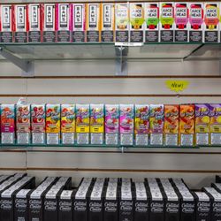 Smoker Choice 3 - Popular ejuice selection on shelf at Smoker Choice 3
