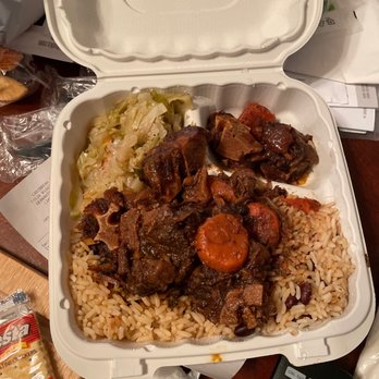 Caribbean Flavor - Oxtail with rice and greens - Desserts Near Me - Germantown, Maryland Caribbean Flavor - Oxtail with rice and greens - Desserts Near Me - Germantown, Maryland