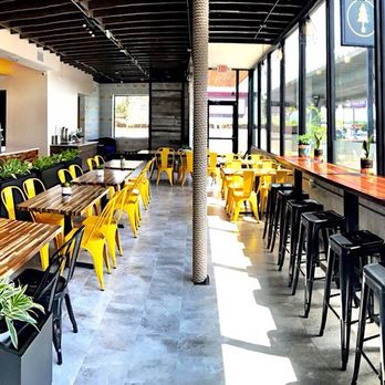 Sugar Pine - Smart & clever renovation. There's a living room set in the back, & a fountain in the patio. A former doughnut shop? - Japanese Near Me - Austin, Texas Sugar Pine - Smart & clever renovation. There's a living room set in the back, & a fountain in the patio. A former doughnut shop? - Japanese Near Me - Austin, Texas