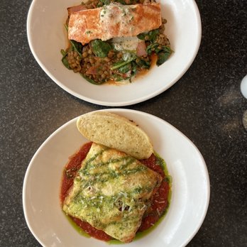 Trio - Grilled Salmon and lasagna - Burgers Near Me - Charlotte, North Carolina Trio - Grilled Salmon and lasagna - Burgers Near Me - Charlotte, North Carolina
