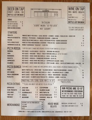 Menu photo 8 A Dopo Sourdough Pizza Knoxville, TN