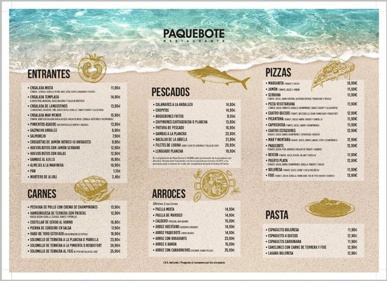 Menu photo 1 Restaurante Paquebote La Manga, MU Menu photo 1 Restaurante Paquebote La Manga, MU