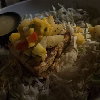 River Rocks Dining Dockside - Caribbean bowl with mahi - Seafood Near Me - Rockledge, Florida