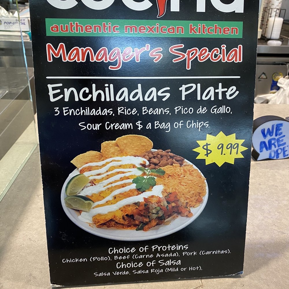 Cocina Authentic Mexican Kitchen - Managers special - Mexican Near Me - Redondo Beach, California
