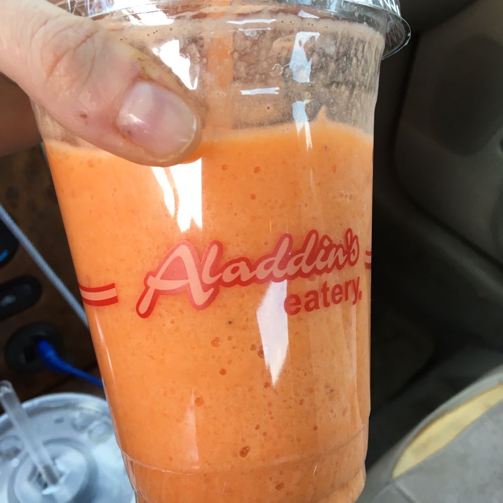 Aladdin's Eatery - Grandview - Carrot honey banana smoothie $4.75 - Middle Eastern Near Me - Columbus, Ohio