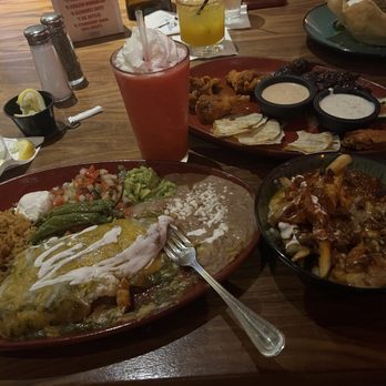 The Salted Lime - Shrimp enchiladas, sampler platter - Mexican Near Me - North Las Vegas, Nevada
