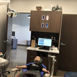 Portland Children's Dentistry - Tv on the ceiling