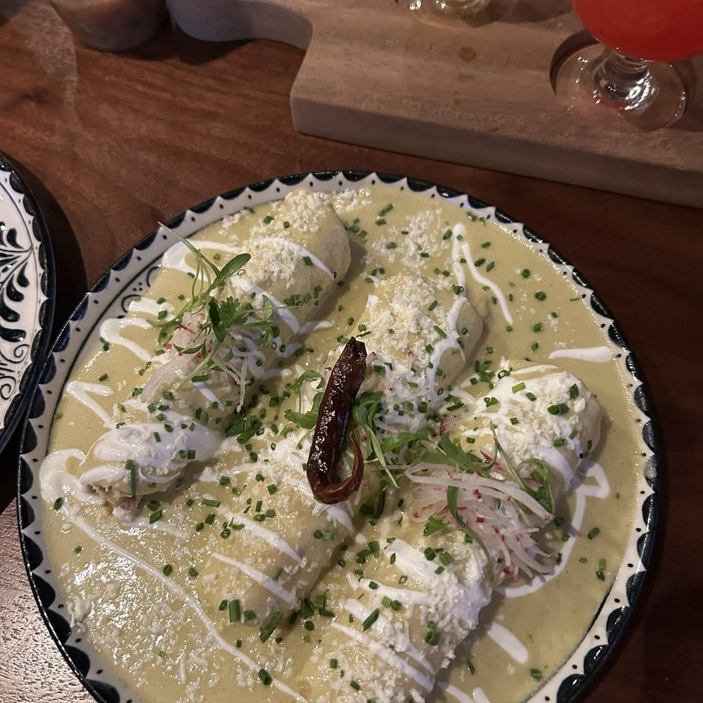 Zoukmaya - Creamy green salsa enchiladas - Latin American Near Me - Forest Lake, Minnesota