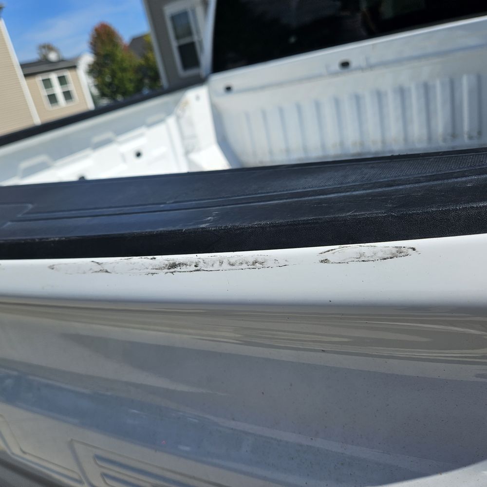 Greg's Body Shop - Before repair: stain and scratches looked real bad!! - Auto Repair Near Me - Joliet, Illinois