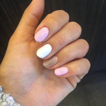 Orchard Nails - Still love the tri color. Thanks Megan! - Nail Salons Near Me - Corona, California