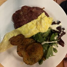 Corned beef hash and eggs Corned beef hash and eggs