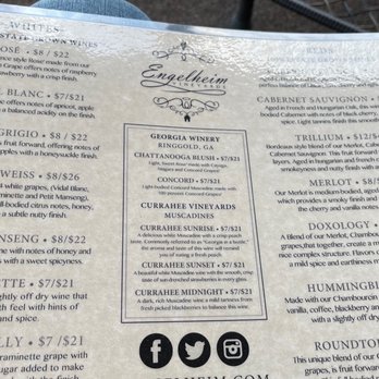 Engelheim Vineyards - Menu - Wineries Near Me - Ellijay, Georgia Engelheim Vineyards - Menu - Wineries Near Me - Ellijay, Georgia