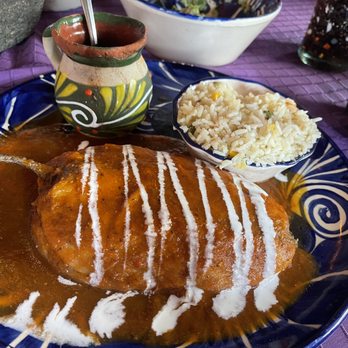 Casa Tradicional - Chili relleno, rice and beans - Seafood Near Me - Puerto Vallarta, JAL Casa Tradicional - Chili relleno, rice and beans - Seafood Near Me - Puerto Vallarta, JAL