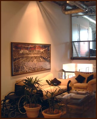 Oversized Art and Framing Experts - Eco Framing is one of the few custom frame shops in the San Francisco Bay Area that specializes in oversized art work. Our workspace is set up specifically to engineer and produce large canvases. Our drymount press is 48 x 96" as well when mounting is suitable for the piece.
Our main fit table is 72 x 160" to facilitate large scale projects. Oversized Art and Framing Experts - Eco Framing is one of the few custom frame shops in the San Francisco Bay Area that specializes in oversized art work. Our workspace is set up specifically to engineer and produce large canvases. Our drymount press is 48 x 96" as well when mounting is suitable for the piece.
Our main fit table is 72 x 160" to facilitate large scale projects.