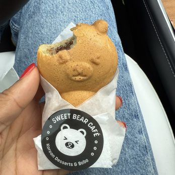 Sweet Bear Cafe - Sweet bear (sorry, took a bite, couldn't wait) lol - Desserts Near Me - Lucas, Texas