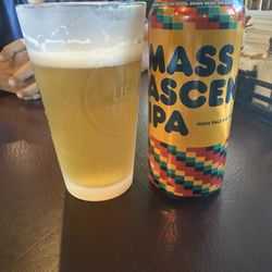 Our dishes and my beer!