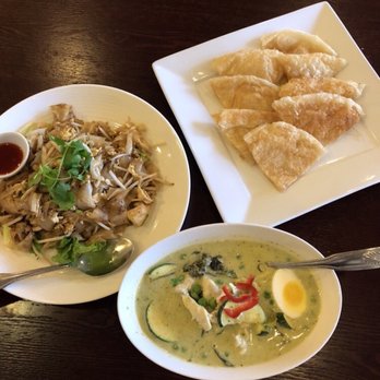 Coconut Rabbit - Charred noodles, green curry with fried roti prata - Thai Near Me - Los Alamitos, California