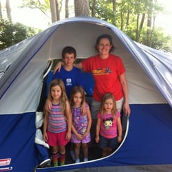 Mistletoe State Park Information Registration Ofc - First tent camping trip for the little ones!