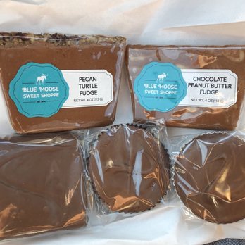 Chocolate Village - Peanut butter fudge, pecan turtle fudge, jumbo s'mores, jumbo peanut butter cup, and a jumbo peanut butter caramel cup. - Candy Stores Near Me - Hazlet, New Jersey Chocolate Village - Peanut butter fudge, pecan turtle fudge, jumbo s'mores, jumbo peanut butter cup, and a jumbo peanut butter caramel cup. - Candy Stores Near Me - Hazlet, New Jersey