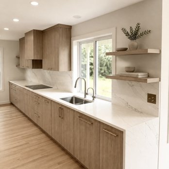 Dm Construction Group - Warm natural wood kitchen. - General Contractors Near Me - Bellevue, Washington Dm Construction Group - Warm natural wood kitchen. - General Contractors Near Me - Bellevue, Washington