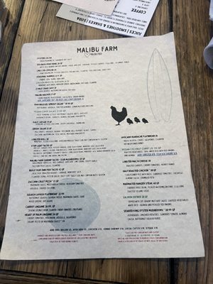 Menu photo 7 Malibu Farm Restaurant Malibu, CA