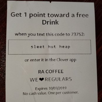 Ra Coffee Company - RA Rewards program! - Coffee & Tea Near Me - Goose Creek, South Carolina