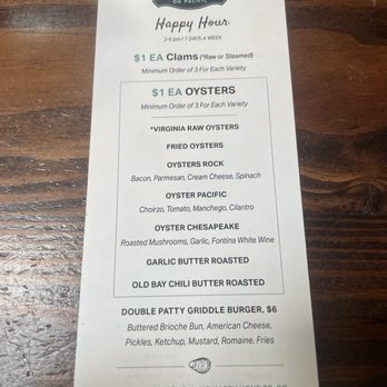 The Atlantic - Happy hour oysters menu - Seafood Near Me - Virginia Beach, Virginia The Atlantic - Happy hour oysters menu - Seafood Near Me - Virginia Beach, Virginia