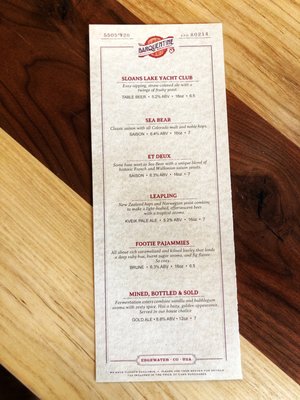 Menu photo 3 Barquentine Brewing Company Edgewater, CO