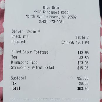 Blue Drum - Expensive food that doesn't warrant the expense. - Seafood Near Me - Little River, South Carolina Blue Drum - Expensive food that doesn't warrant the expense. - Seafood Near Me - Little River, South Carolina