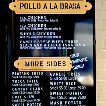 Loli Farms - The small menu selection - Peruvian Near Me - Pasadena, California