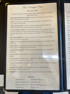Menu photo 6 Toni's Courtyard Café Merced, CA Menu photo 6 Toni's Courtyard Café Merced, CA