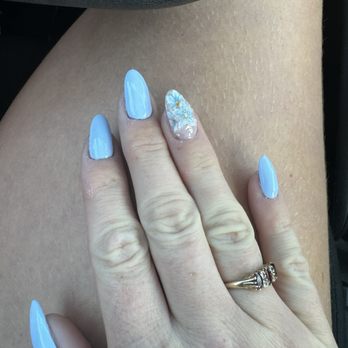 Mio Nails & Spa - Blue flower nails with a 3D pop! - Nail Salons Near Me - Huntington Beach, California Mio Nails & Spa - Blue flower nails with a 3D pop! - Nail Salons Near Me - Huntington Beach, California
