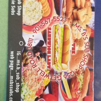 Ms B's Sub Shop - Sandwiches Near Me - Memphis, Tennessee