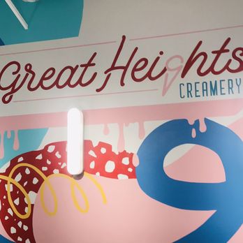 Great Heights Creamery - Mural on their wall - Ice Cream & Frozen Yogurt Near Me - Sarasota, Florida
