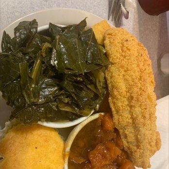His Place Eatery - Fried Catfish, Collard Greens, Candied Yams, Corn Bread Muffins - Southern Near Me - Indianapolis, Indiana