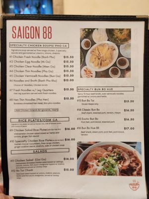 Menu photo 5 Saigon 88 Sacramento, CA
