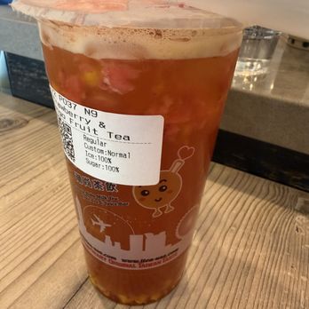 i-Tea - Strawberry & Mango Fruit Tea - Bubble Tea Near Me - Davis, California