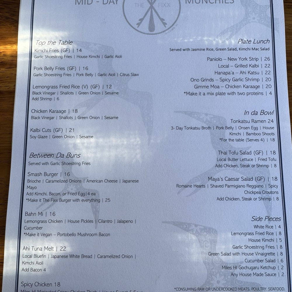 The Fixx - Lunch Menu - Breakfast & Brunch Near Me - Haleiwa, Hawaii The Fixx - Lunch Menu - Breakfast & Brunch Near Me - Haleiwa, Hawaii