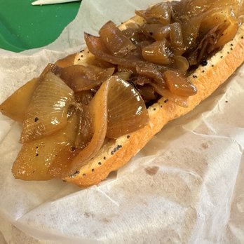 Hotdogopolis - Duck and foie gras sausage with grilled onions and Chinese spicy mustard - Hot Dogs Near Me - Boca Raton, Florida