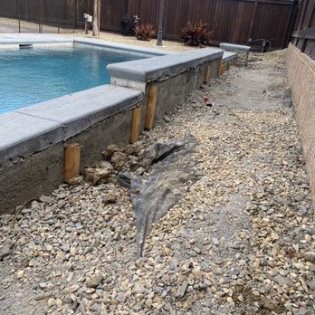 Aquos Pools - Are the wood posts supposed to be there forever? Also, huge chunks of gunite and concrete left. - Swimming Pools Near Me - Manteca, California