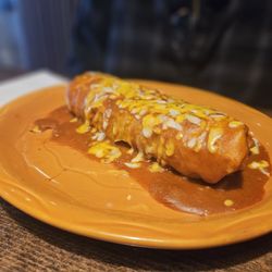 Macayo's Mexican Food - Beef burrito, enchilada style.