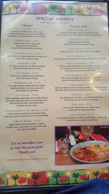 Menu photo 4 El Mariachi Mexican Restaurant Austin, MN