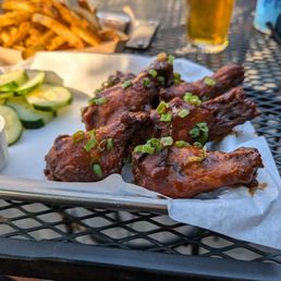 Nashville hot wings. Not your typical Nashville chili oil style but still the best flavor I tried.