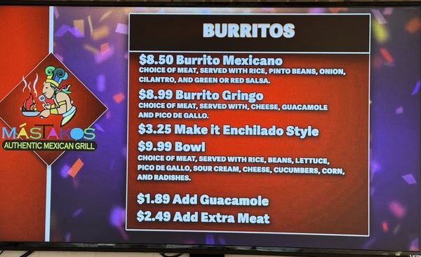 Menu photo 1 Mas Takos Henderson, NV