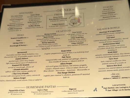 Menu photo 1 Alison New York, NY